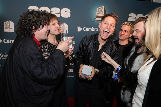 19. Swiss Music Awards 2026 Schweizer Rockpopband Hecht, Gewinner in den Kategorien Best Group, Best Live Act, Best Streaming Artist und Best Hit. Verleihung der 19. Swiss Music Awards am 19.03.2026 im Hallenstadion Zürich. Kanton Zürich, Schweiz.