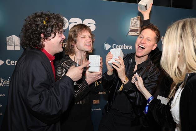 19. Swiss Music Awards 2026 Schweizer Rockpopband Hecht, Gewinner in den Kategorien Best Group, Best Live Act, Best Streaming Artist und Best Hit. Verleihung der 19. Swiss Music Awards am 19.03.2026 im Hallenstadion Zürich. Kanton Zürich, Schweiz.