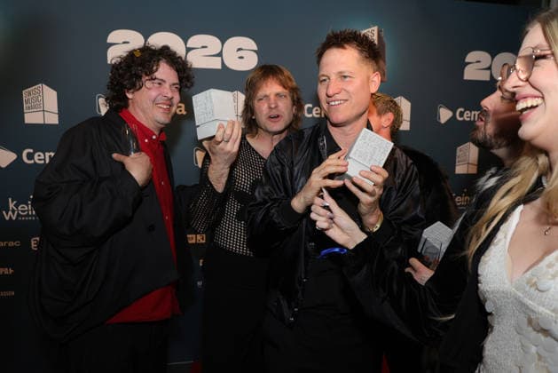 19. Swiss Music Awards 2026 Schweizer Rockpopband Hecht, Gewinner in den Kategorien Best Group, Best Live Act, Best Streaming Artist und Best Hit. Verleihung der 19. Swiss Music Awards am 19.03.2026 im Hallenstadion Zürich. Kanton Zürich, Schweiz.
