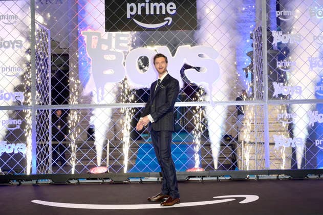 Jack Quaid attends at world premiere of Prime Video tv series The Boys 5 at The Space Moderno Cinema in Rome.