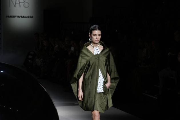 A model wears at collection runway a creation from Miguel Palacio during Pasarela Cibeles Mercedes-Benz Fashion Week Madrid 2026 in Madrid, on Friday, 20 March 2026. Cordon Press 