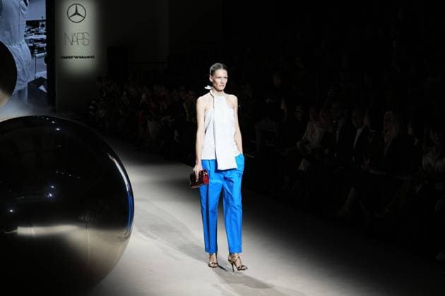 A model wears at collection runway a creation from Miguel Palacio during Pasarela Cibeles Mercedes-Benz Fashion Week Madrid 2026 in Madrid, on Friday, 20 March 2026. Cordon Press 