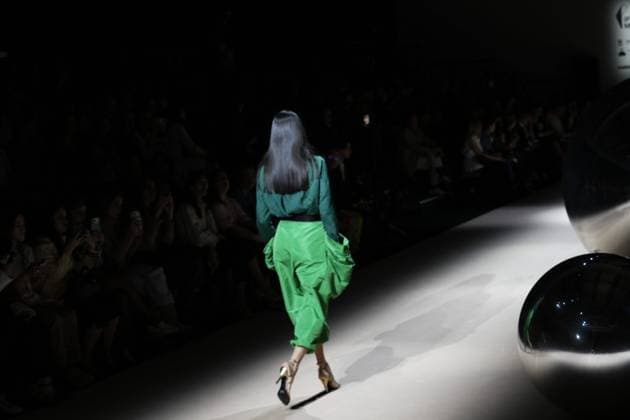 A model wears at collection runway a creation from Miguel Palacio during Pasarela Cibeles Mercedes-Benz Fashion Week Madrid 2026 in Madrid, on Friday, 20 March 2026. Cordon Press 