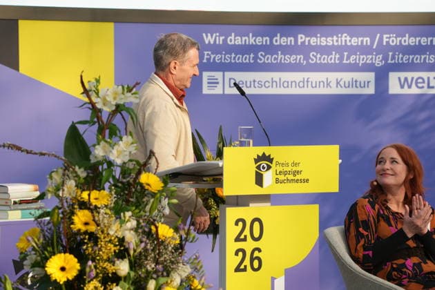 Buchmesse Leipzig GER, Leipzig,20260319, Buchmesse Leipzig, Messehalle , Preisträger, Manfred Gmeiner, Gewinner in der Kategorie Übersetzer