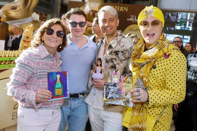 abb Claudia Obert, Max Suhr, Julian F.M. Stoeckel , Marcell Damaschke. zu Gast bei der Lind Goldhasen Oster Charity und Feier 20 Jahre Europa Passage Donnerstag 19.03.2026 in Hamburg Hamburg Germany