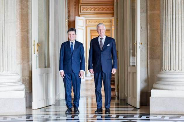 Nicusor Dan in audience with King Philippe LAEKEN, BELGIUM - MARCH 20 : His Majesty the King Philippe of Belgium receives in audience His Excellency Nicusor Dan, President of Romania, at Laeken Castle pictured on March 20, 2026 in Laeken, Belgium, 20-03-26 Laeken Belgium  Copyright: xXpix