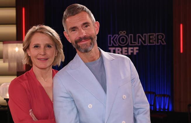 Das Moderatoren Duo Susan Link und Micky Beisenherz der WDR Talkshow Kölner Treff
