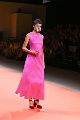 Agatha Ruiz de la Prada - Mercedes-Benz Fashion Week Madrid - 20 Mar 2026 A model walks the runway wearing a design by Agatha Ruiz de la Prada during the Mercedes-Benz Fashion Week de Madrid in IFEMA. Madrid Spain Copyright: xAtilanoxGarciax xSOPAxImagesx photos09563