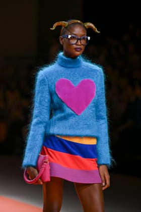 Agatha Ruiz de la Prada - Mercedes-Benz Fashion Week Madrid - 20 Mar 2026 A model walks the runway wearing a design by Agatha Ruiz de la Prada during the Mercedes-Benz Fashion Week de Madrid in IFEMA. Madrid Spain Copyright: xAtilanoxGarciax xSOPAxImagesx photos09574