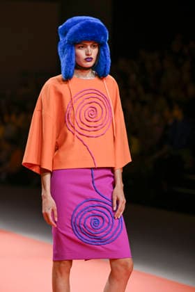 Agatha Ruiz de la Prada - Mercedes-Benz Fashion Week Madrid - 20 Mar 2026 A model walks the runway wearing a design by Agatha Ruiz de la Prada during the Mercedes-Benz Fashion Week de Madrid in IFEMA. Madrid Spain Copyright: xAtilanoxGarciax xSOPAxImagesx photos09576