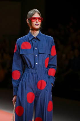 Agatha Ruiz de la Prada - Mercedes-Benz Fashion Week Madrid - 20 Mar 2026 A model walks the runway wearing a design by Agatha Ruiz de la Prada during the Mercedes-Benz Fashion Week de Madrid in IFEMA. Madrid Spain Copyright: xAtilanoxGarciax xSOPAxImagesx photos09578