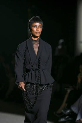 Malne - Mercedes-Benz Fashion Week Madrid - 20 Mar 2026 A model walks the runway wearing a design by Malne during the Mercedes-Benz Fashion Week de Madrid in IFEMA. Madrid Spain Copyright: xAtilanoxGarciax xSOPAxImagesx photos09814