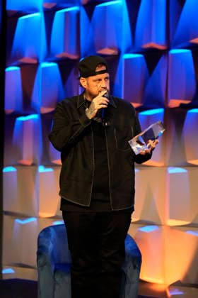 NASHVILLE, TENNESSEE - MARCH 20: Jelly Roll is presented with the Humanitarian Award during CRS 2026 at Omni Nashville Hotel on March 20, 2026 in Nashville, Tennessee Credit: AdMedia. USA - ZUMAa123 20260320_zaa_a123_223 Copyright: xMickeyxBernalx