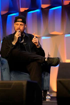 NASHVILLE, TENNESSEE - MARCH 20: Jelly Roll is presented with the Humanitarian Award during CRS 2026 at Omni Nashville Hotel on March 20, 2026 in Nashville, Tennessee Credit: AdMedia. USA - ZUMAa123 20260320_zaa_a123_226 Copyright: xMickeyxBernalx
