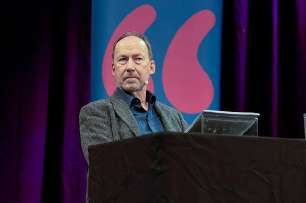 Ulrich Noethen bei der lit.Cologne 2026 Veranstaltung Die elfte Stunde im WDR Funkhaus. Köln, 20.03.2026