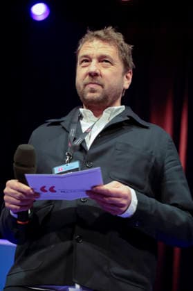 Tobias Bock bei der lit.Cologne 2026 Veranstaltung Die elfte Stunde im WDR Funkhaus. Köln, 20.03.2026