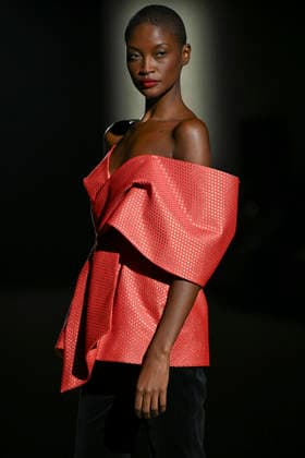 Hannibal Laguna - Mercedes-Benz Fashion Week Madrid in Madrid, Spain - 20 Mar 2026 A model walks the runway wearing a design by Hannibal Laguna during Mercedes-Benz Fashion Week de Madrid in IFEMA. Madrid Spain Copyright: xAtilanoxGarciax xSOPAxImagesx photos09654