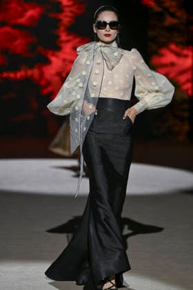 Hannibal Laguna - Mercedes-Benz Fashion Week Madrid in Madrid, Spain - 20 Mar 2026 A model walks the runway wearing a design by Hannibal Laguna during Mercedes-Benz Fashion Week de Madrid in IFEMA. Madrid Spain Copyright: xAtilanoxGarciax xSOPAxImagesx photos09661