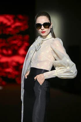 Hannibal Laguna - Mercedes-Benz Fashion Week Madrid in Madrid, Spain - 20 Mar 2026 A model walks the runway wearing a design by Hannibal Laguna during Mercedes-Benz Fashion Week de Madrid in IFEMA. Madrid Spain Copyright: xAtilanoxGarciax xSOPAxImagesx photos09663