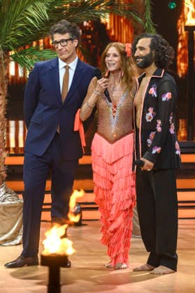 Daniel Hartwich, Esther Schweins und Massimo Sinato in der dritten Live-Show der 19. Staffel der RTL-Tanzshow Let s Dance im MMC Coloneum. Köln, 20.03.2026