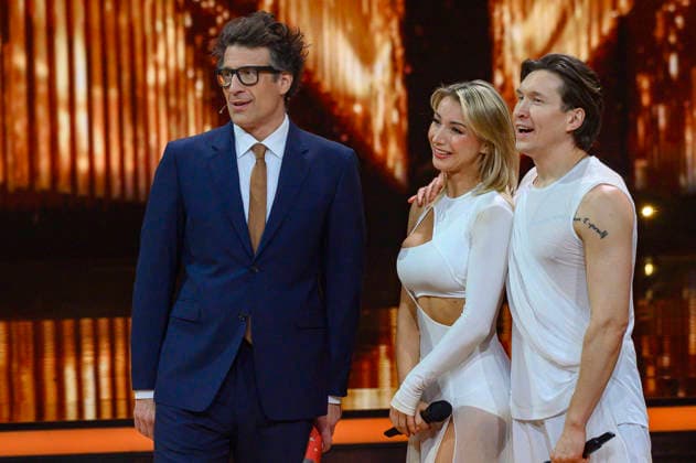Daniel Hartwich, Anna-Carina Woitschack und Evgeny Vinokurov in der dritten Live-Show der 19. Staffel der RTL-Tanzshow Let s Dance im MMC Coloneum. Köln, 20.03.2026