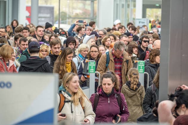 Dritter Tag der Leipziger Buchmesse 2026. Massenandrang, Lange Schlangen und lange wartezeiten bestimmten das Bild. Leipziger Buchmesse 2026 Tag 3