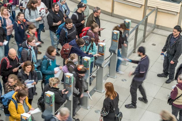 Dritter Tag der Leipziger Buchmesse 2026. Massenandrang, Lange Schlangen und lange wartezeiten bestimmten das Bild. Leipziger Buchmesse 2026 Tag 3