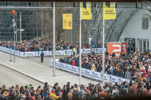 Dritter Tag der Leipziger Buchmesse 2026. Massenandrang, Lange Schlangen und lange wartezeiten bestimmten das Bild. Leipziger Buchmesse 2026 Tag 3