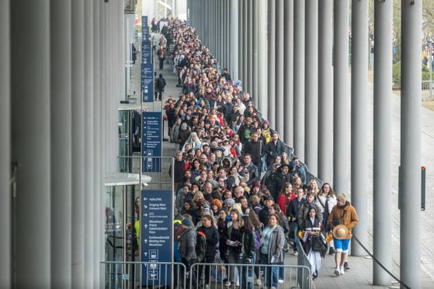 Dritter Tag der Leipziger Buchmesse 2026. Massenandrang, Lange Schlangen und lange wartezeiten bestimmten das Bild. Leipziger Buchmesse 2026 Tag 3
