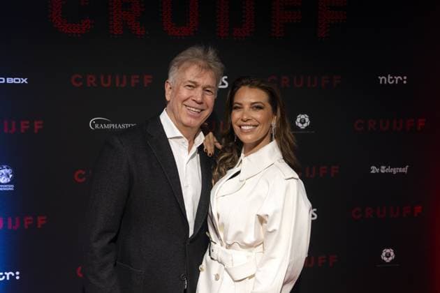 AMSTERDAM - Marcel Boekhoorn and Rebecca Cabau van Kasbergen prior to the world premiere of the four-part documentary Cruijff in the Johan Cruijff ArenA. JEROEN JUMELET ANP netherlands out - belgium out  Copyright: xx x554015639x originalFilename: 554015639.jpg
