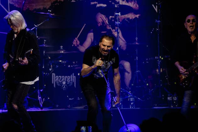 Nazareth: Still Rockin Hard Tour 2026, Hallstadt, Vamos Club and Event Germany, Hallstadt, Vamos Club and Event - 21 Mar 2026 - Concert, Music - Nazareth: Still Rockin Hard Tour 2026 Image: Nazareth preforming their opening show to the Still Rockin Hard Tour 2026 at the Vamos Club in Hallstadt, Germany. Hallstadt Vamos Club and Event Bayern Germany Copyright: xPresseFotoxEvansx