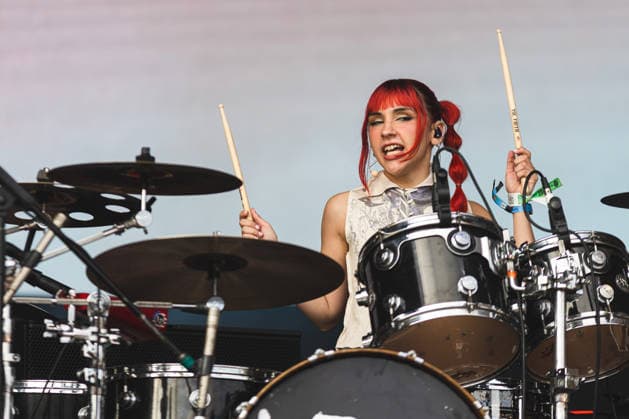 SaO PAULO, SP - 21.03.2026: LOLLAPALOOZA BRASIL 2026 - The group The Warning, formed by Alejandra Villarreal VÃ lez (bass), Daniela Villareal (guitar and vocals) and Paulina Villarreal (drums) performs on the Flying Fish Stage this Saturday afternoon (21) at Lollapalooza Brasil 2026 held at the Interlagos Racetrack in Sao Paulo. x2909649x  YurixMurakami