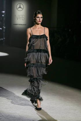 Odette Alvarez - Mercedes-Benz Fashion Week Madrid -21 Mar 2026 A model walks the runway wearing a design by Odette Alvarez during Mercedes-Benz Fashion Week de Madrid in IFEMA. Madrid Spain Copyright: xAtilanoxGarciax xSOPAxImagesx photos09996