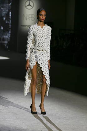 Odette Alvarez - Mercedes-Benz Fashion Week Madrid -21 Mar 2026 A model walks the runway wearing a design by Odette Alvarez during Mercedes-Benz Fashion Week de Madrid in IFEMA. Madrid Spain Copyright: xAtilanoxGarciax xSOPAxImagesx photos09982