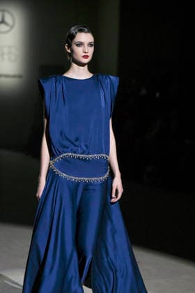 Odette Alvarez - Mercedes-Benz Fashion Week Madrid -21 Mar 2026 A model walks the runway wearing a design by Odette Alvarez during Mercedes-Benz Fashion Week de Madrid in IFEMA. Madrid Spain Copyright: xAtilanoxGarciax xSOPAxImagesx photos09992
