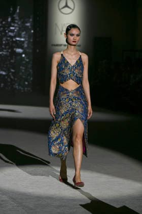 Odette Alvarez - Mercedes-Benz Fashion Week Madrid -21 Mar 2026 A model walks the runway wearing a design by Odette Alvarez during Mercedes-Benz Fashion Week de Madrid in IFEMA. Madrid Spain Copyright: xAtilanoxGarciax xSOPAxImagesx photos09986