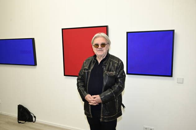 Reinhard Roy bei der Vernissage Konkrete Sicht: Formen, Linien, Strukturen bei KiA Contemporary Galerie. Görlitz, 20.03.2026 Copyright: xMatthiasxWehnertx