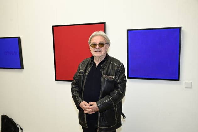 Reinhard Roy bei der Vernissage Konkrete Sicht: Formen, Linien, Strukturen bei KiA Contemporary Galerie. Görlitz, 20.03.2026 Copyright: xMatthiasxWehnertx