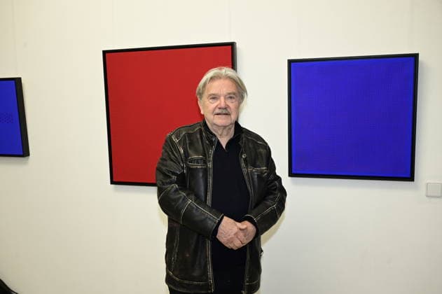 Reinhard Roy bei der Vernissage Konkrete Sicht: Formen, Linien, Strukturen bei KiA Contemporary Galerie. Görlitz, 20.03.2026 Copyright: xMatthiasxWehnertx
