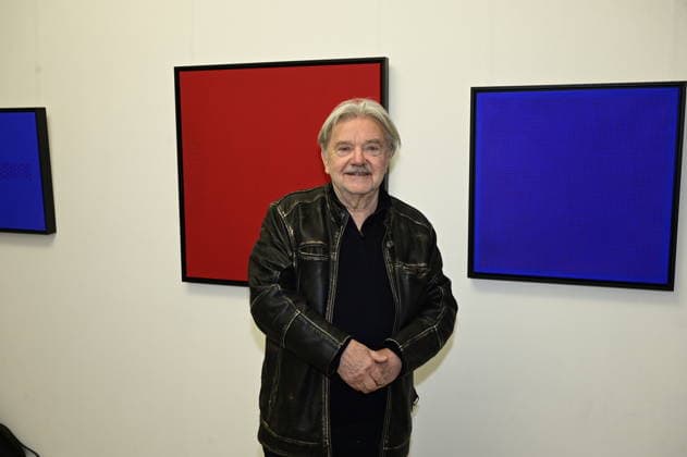 Reinhard Roy bei der Vernissage Konkrete Sicht: Formen, Linien, Strukturen bei KiA Contemporary Galerie. Görlitz, 20.03.2026 Copyright: xMatthiasxWehnertx