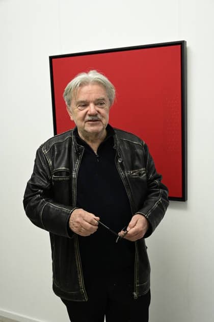 Reinhard Roy bei der Vernissage Konkrete Sicht: Formen, Linien, Strukturen bei KiA Contemporary Galerie. Görlitz, 20.03.2026 Copyright: xMatthiasxWehnertx