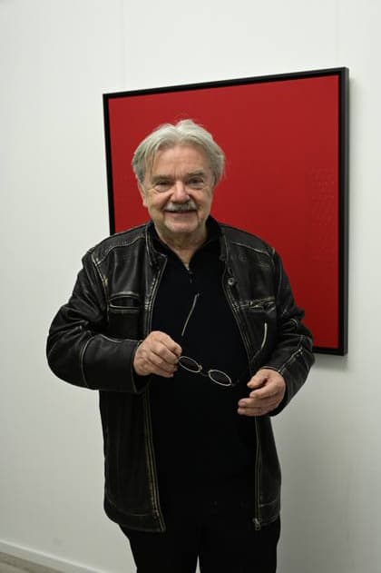 Reinhard Roy bei der Vernissage Konkrete Sicht: Formen, Linien, Strukturen bei KiA Contemporary Galerie. Görlitz, 20.03.2026 Copyright: xMatthiasxWehnertx