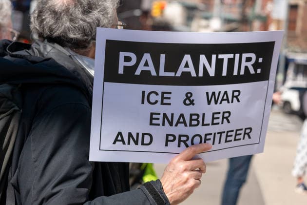 New York, NY-March 21: Act Up 39th Anniversary Action March To Palantir New York City Credit: AdMedia. New York City USA  - ZUMAa123 20260321_zaa_a123_080 Copyright: xCamaraxPorterx