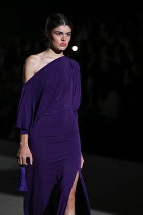 February 28, 2026, Madrid, Spain: A model walks the runway wearing a design by Menchen Tomas during Mercedes-Benz Fashion Week de Madrid in IFEMA. Madrid Spain  - ZUMAs197 20260228_aaa_s197_2941 Copyright: xAtilanoxGarciax