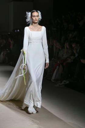 Fely Campo - Mercedes-Benz Fashion Week Madrid, Spain - 21Mar 2026 A model walks the runway wearing a design by Fely Campo during Mercedes-Benz Fashion Week de Madrid in IFEMA. Madrid Spain Copyright: xAtilanoxGarciax xSOPAxImagesx photos09961