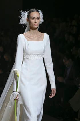 Fely Campo - Mercedes-Benz Fashion Week Madrid, Spain - 21Mar 2026 A model walks the runway wearing a design by Fely Campo during Mercedes-Benz Fashion Week de Madrid in IFEMA. Madrid Spain Copyright: xAtilanoxGarciax xSOPAxImagesx photos09962