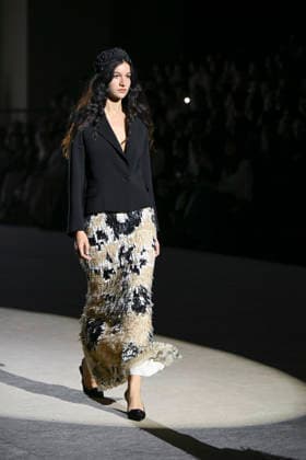 February 28, 2026, Madrid, Spain: A model walks the runway wearing a design by Menchen Tomas during Mercedes-Benz Fashion Week de Madrid in IFEMA. Madrid Spain - ZUMAs197 20260228_aaa_s197_2925 Copyright: xAtilanoxGarciax