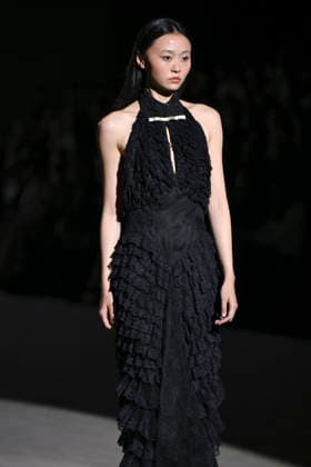February 28, 2026, Madrid, Spain: A model walks the runway wearing a design by Menchen Tomas during Mercedes-Benz Fashion Week de Madrid in IFEMA. Madrid Spain - ZUMAs197 20260228_aaa_s197_2927 Copyright: xAtilanoxGarciax