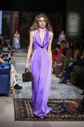 Lola Casademunt - Mercedes-Benz Fashion Week Madrid, Spain - 21 Mar 2026 A model walks the runway wearing a design by Lola Casademunt during Mercedes-Benz Fashion Week de Madrid in IFEMA. Madrid Spain Copyright: xAtilanoxGarciax xSOPAxImagesx photos10109