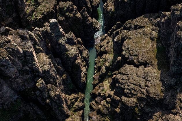 Creative Highlights World Hidden Natural Beauty of Turkish capital, Ankara: Suvari Canyon ANKARA, TURKIYE - MARCH 18: An aerial view of Suvari Canyon, which stands out with its natural structure, watercourse and steep rock formations, in Gudul district of Ankara, Turkiye on March 18, 2026. Ismail Aslandag Anadolu Ankara Turkey. Editorial use only. Please get in touch for any other usage.  Copyright: x2026xAnadoluxIsmailxAslandagx
